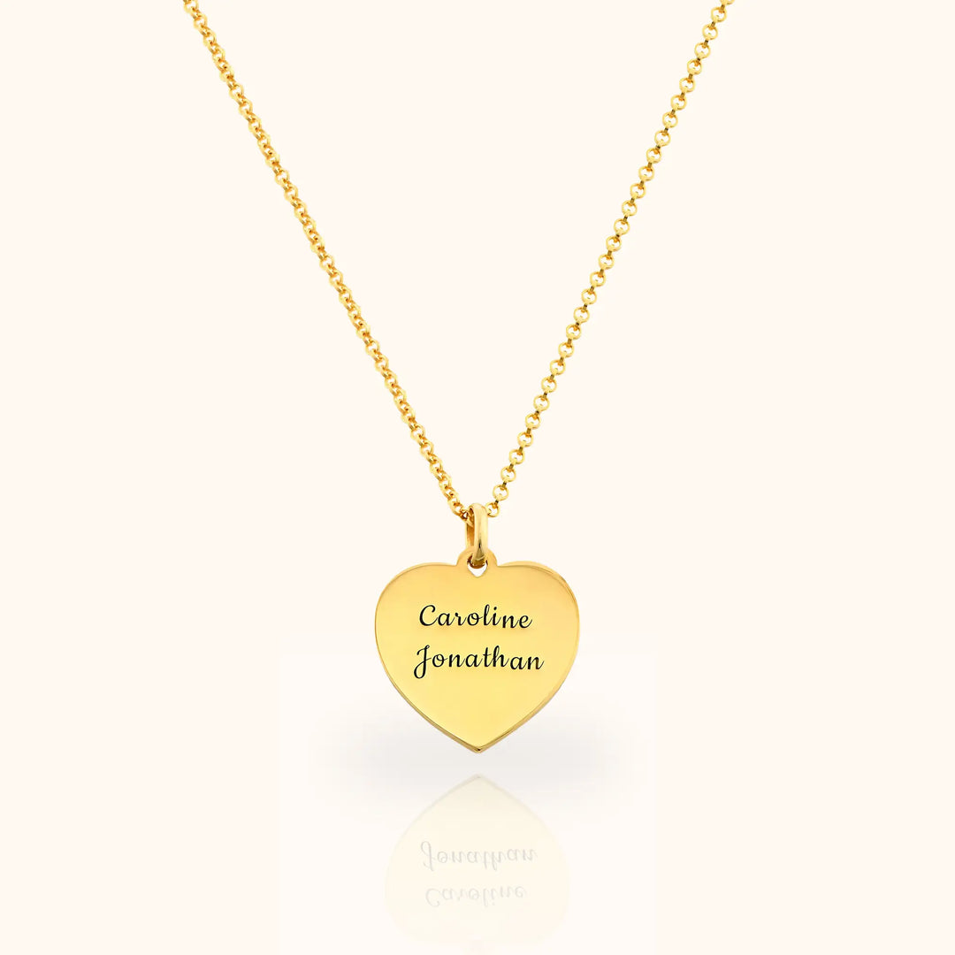 Caella Engraved Heart Necklace