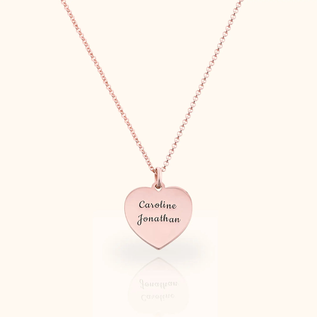 Caella Engraved Heart Necklace
