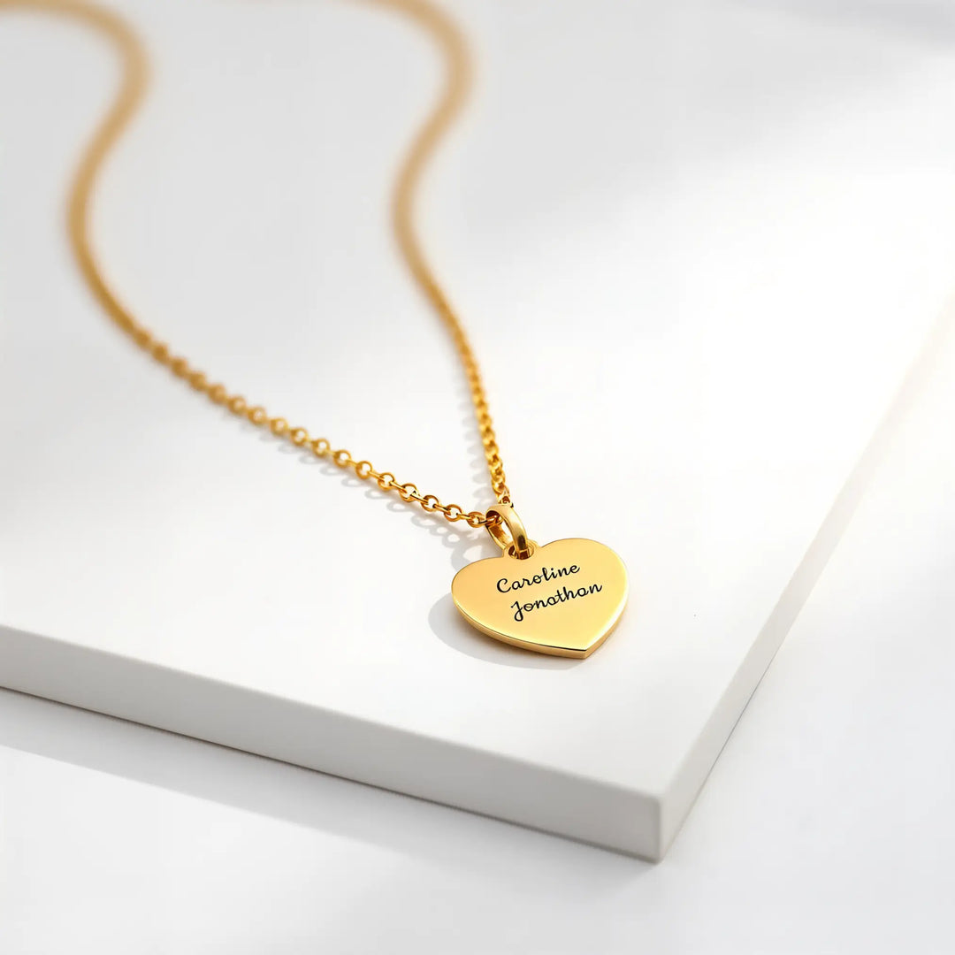 Caella Engraved Heart Necklace