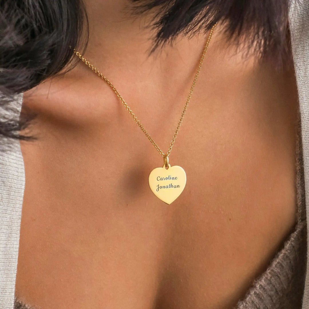 Caella Engraved Heart Necklace