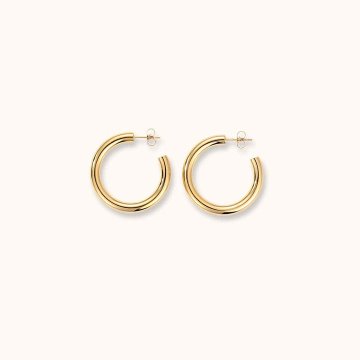 Chunky Open Hoop Earrings