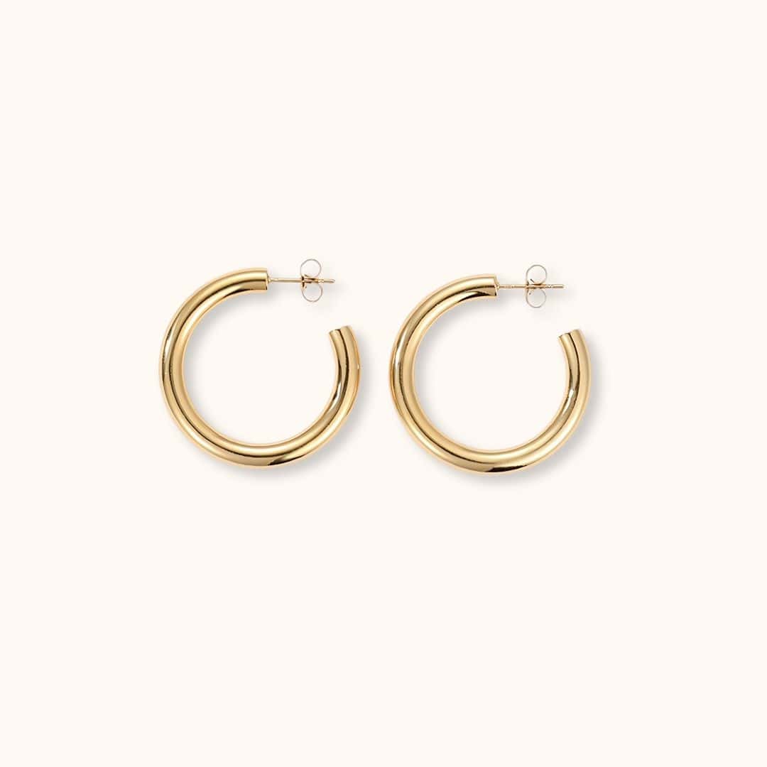 Chunky Open Hoop Earrings