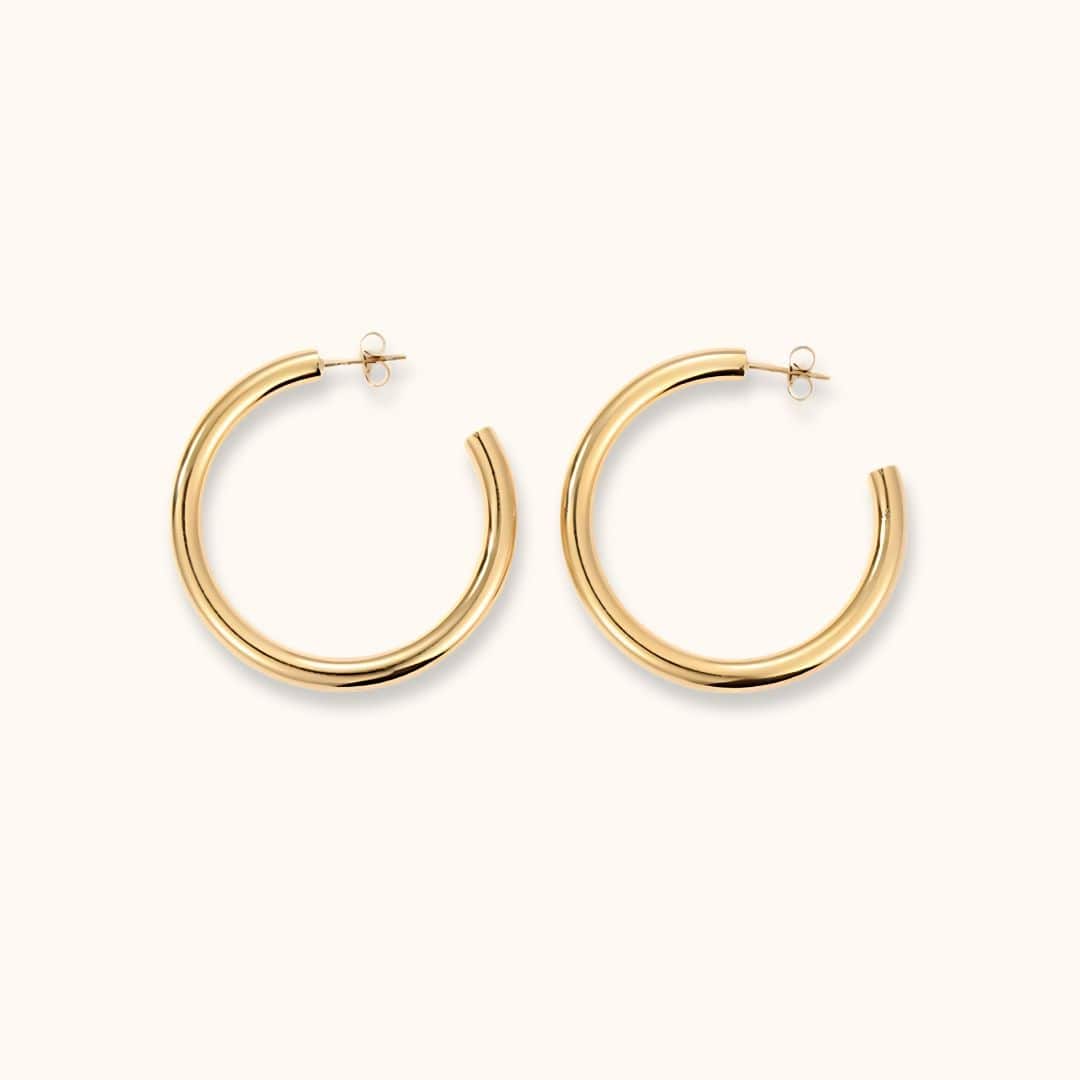 Chunky Open Hoop Earrings