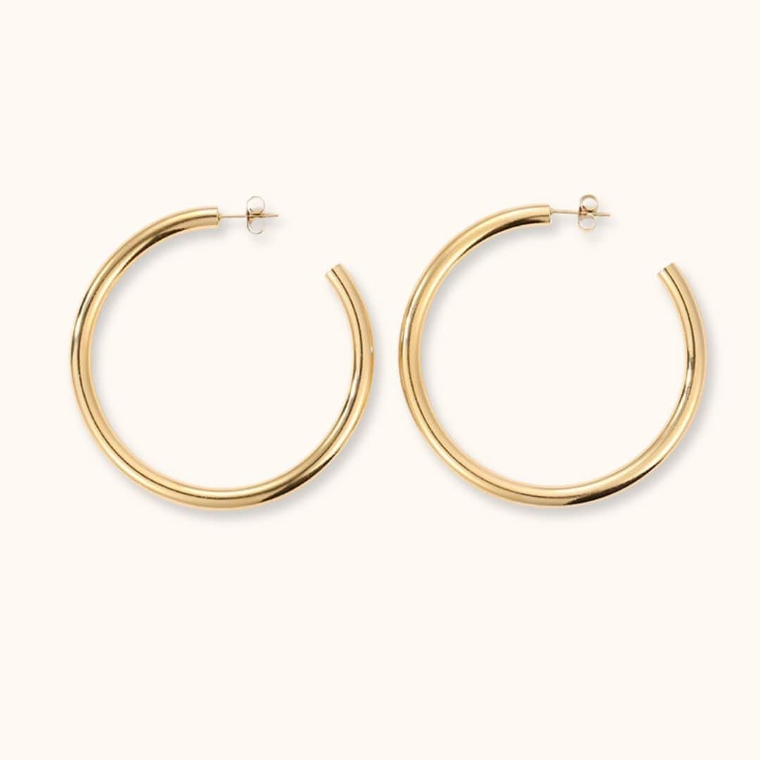 Chunky Open Hoop Earrings