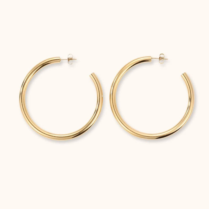 Chunky Open Hoop Earrings