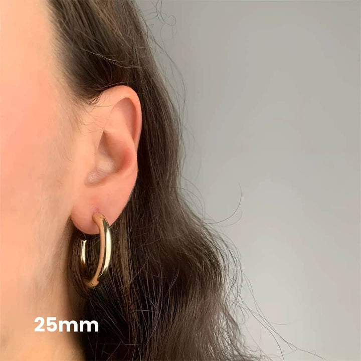 Chunky Open Hoop Earrings