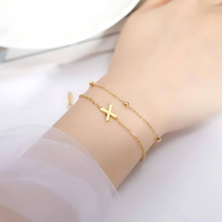 Dainty Letter Initial Bracelet