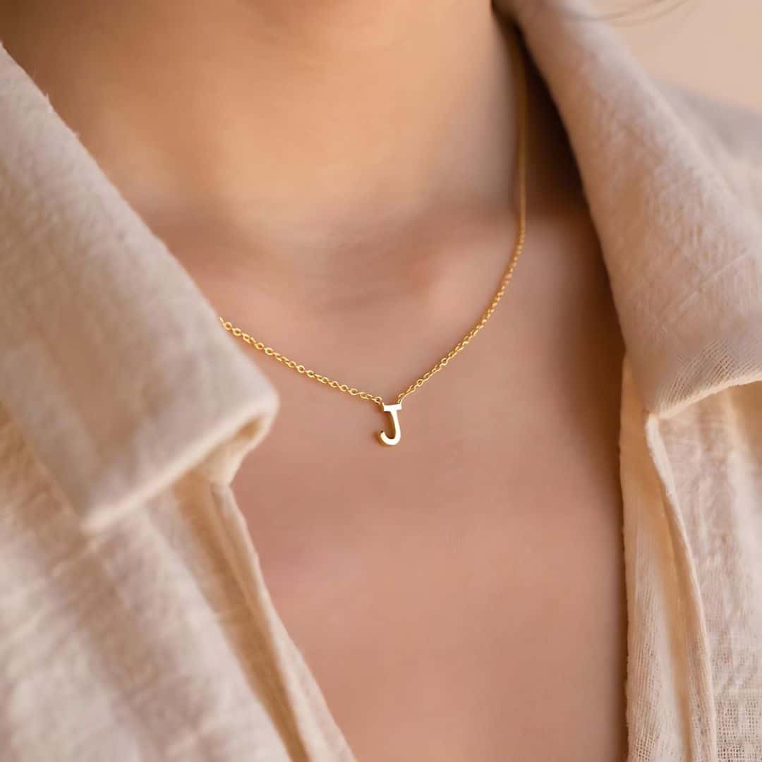 Dainty Letter Initial Necklace