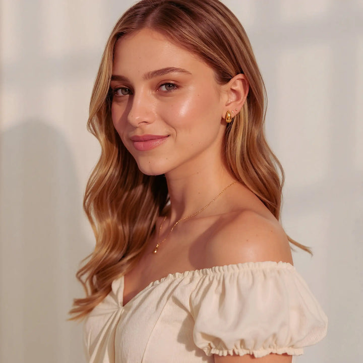 Elva Dome Huggie Earrings