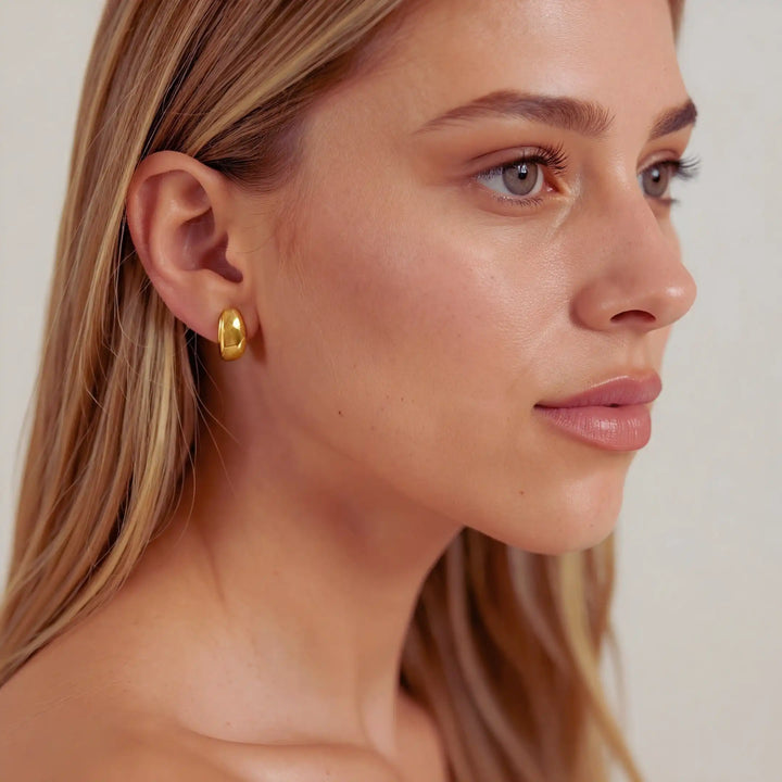 Elva Dome Huggie Earrings