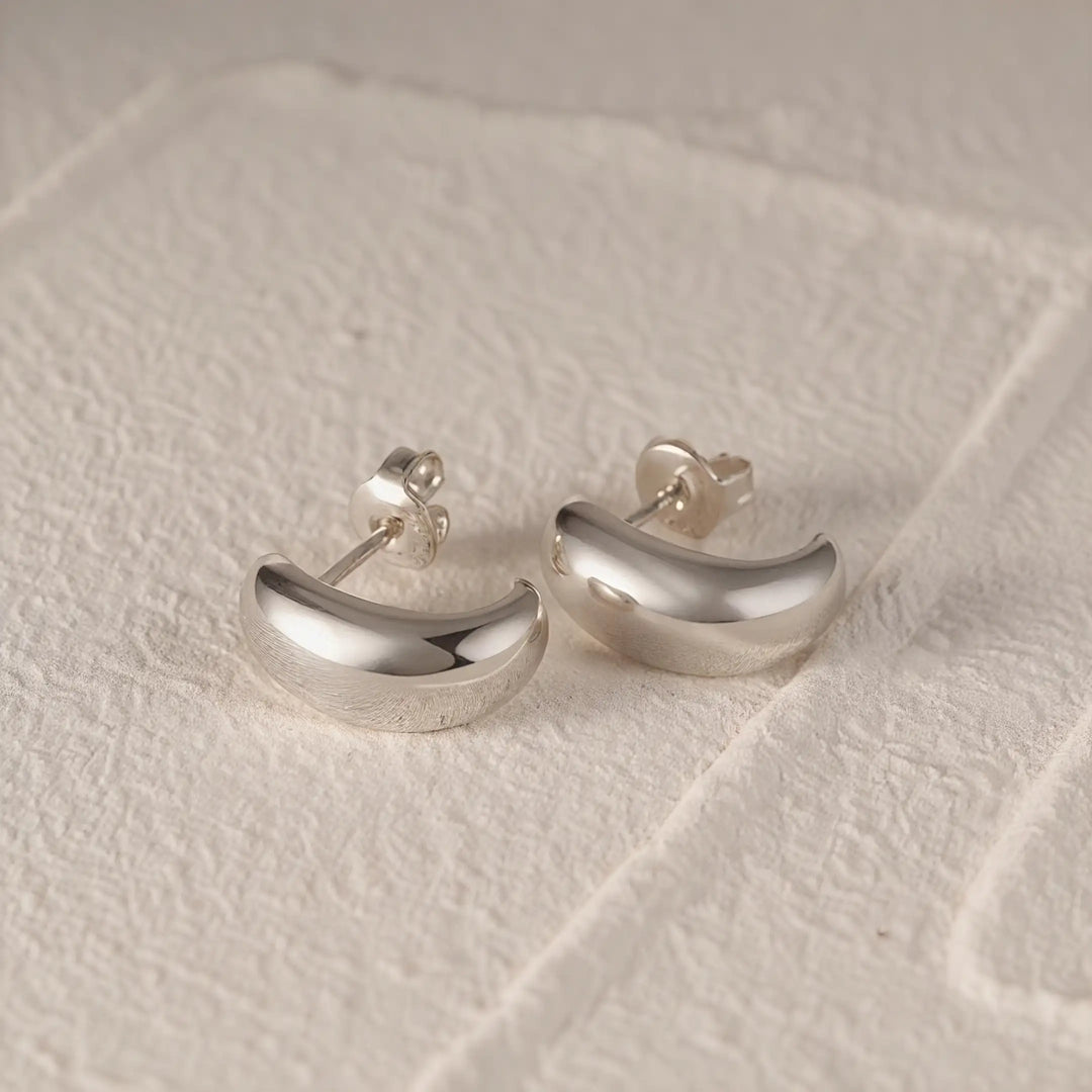 Elva Dome Huggie Earrings
