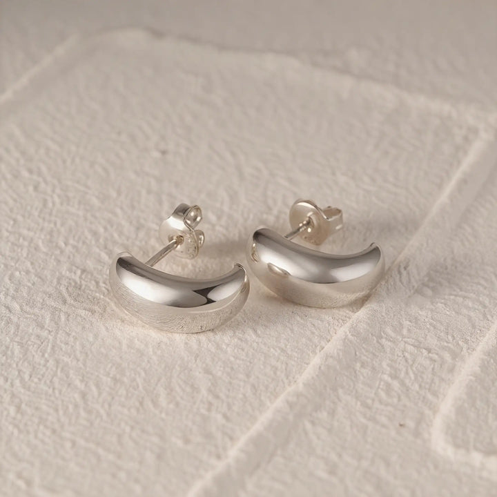 Elva Dome Huggie Earrings