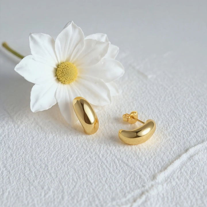 Elva Dome Huggie Earrings