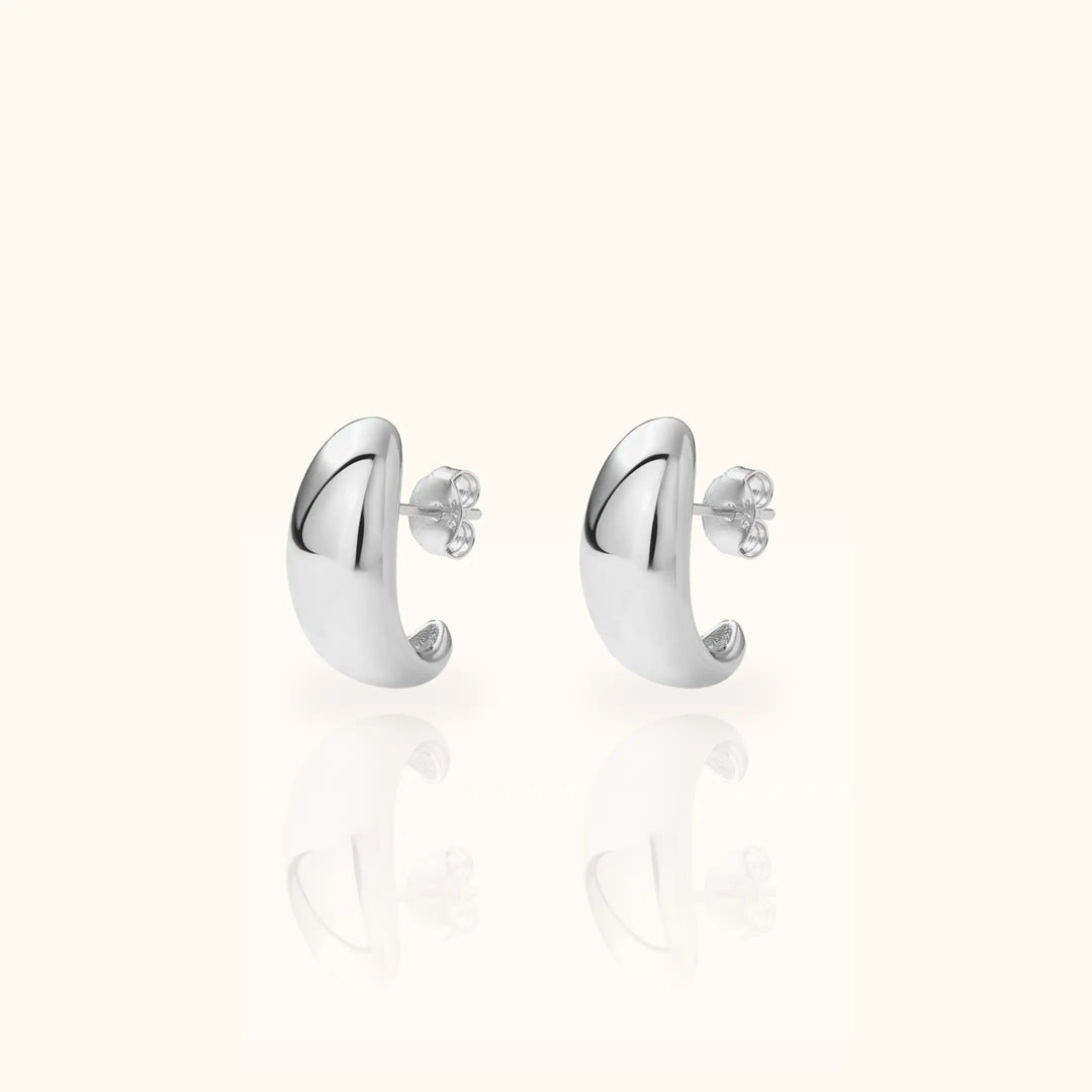 Elva Dome Huggie Earrings