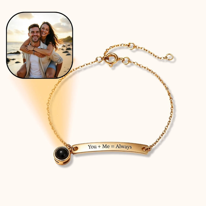 Eternal Love Engraved Photo Bracelet