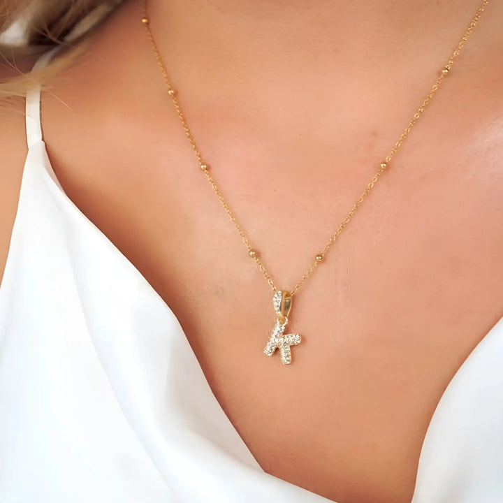Luma Bubble Initial Necklace