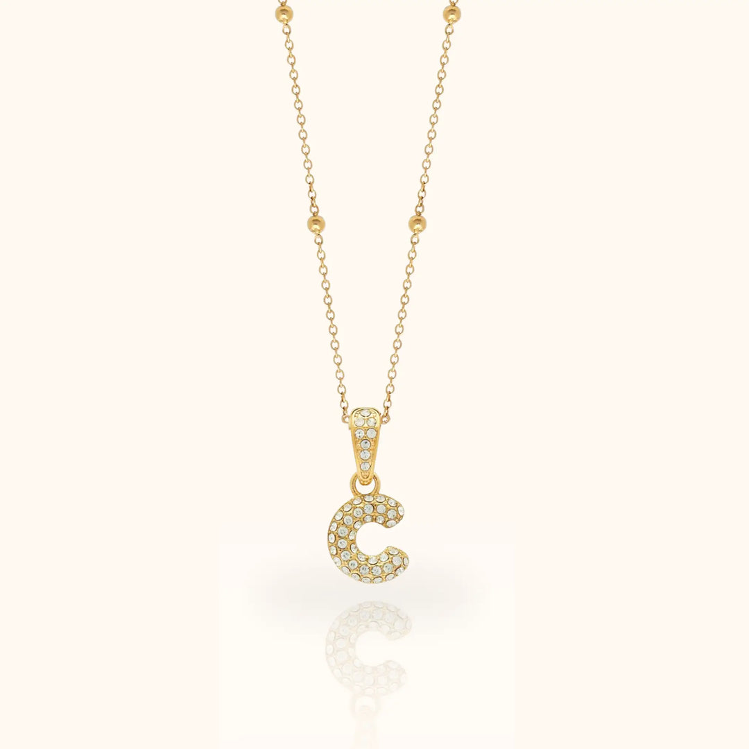 Luma Bubble Initial Necklace