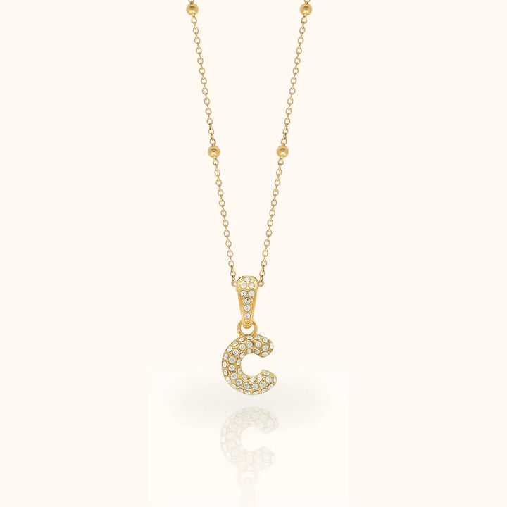 Luma Bubble Initial Necklace