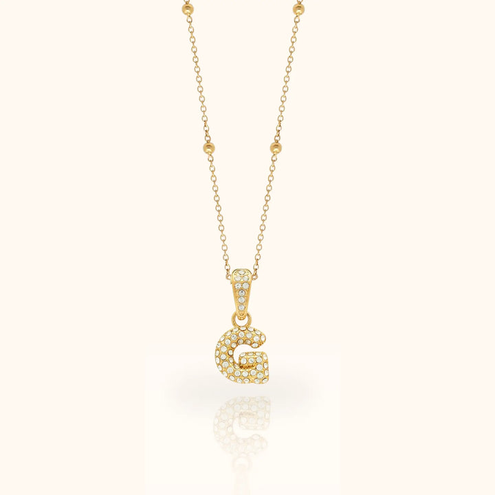 Luma Bubble Initial Necklace