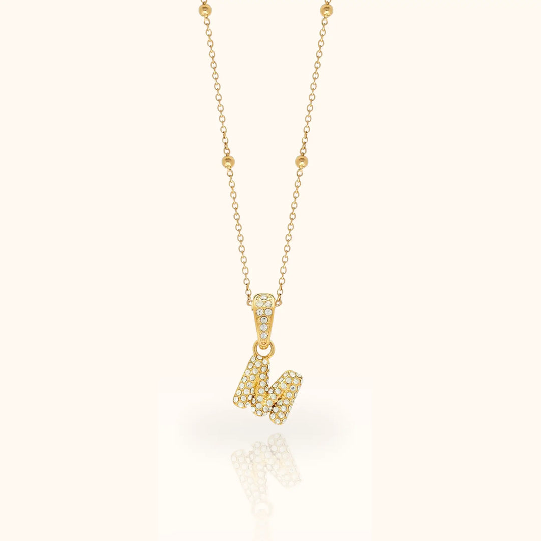 Luma Bubble Initial Necklace