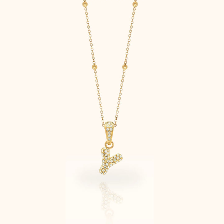 Luma Bubble Initial Necklace