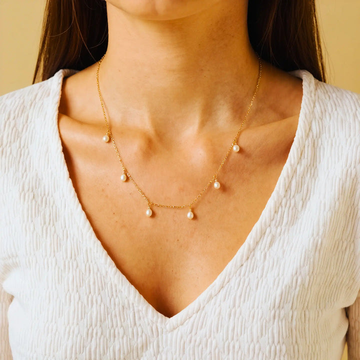 Olivetta Cascade Pearl Necklace